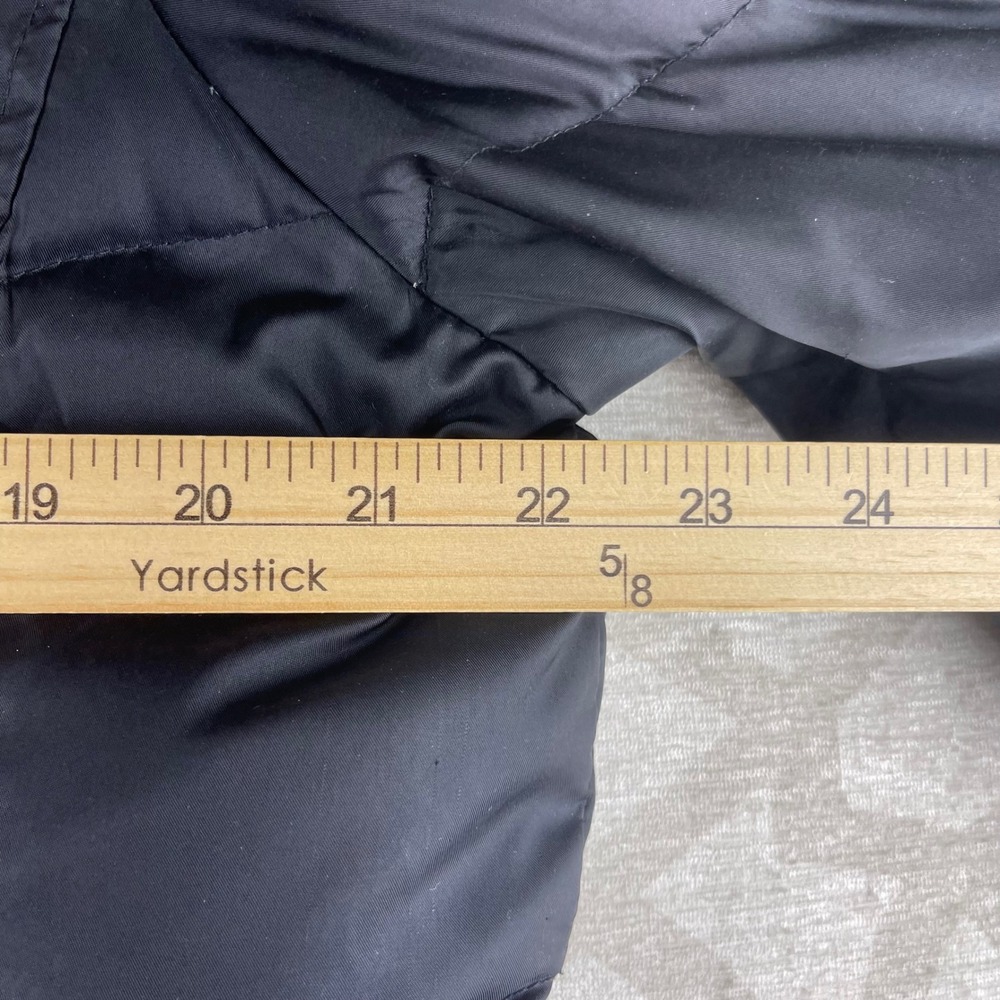 Nautica Puffer Jacket Mens Large Black Good Hooded Double Layer Bib Parka Coat - Picture 3 of 9